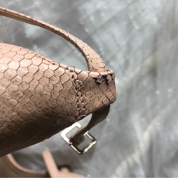 Vince Camuto Light Pink Snake Pattern with Gold Sparkle Heeled Sandals - Picture 12 of 16